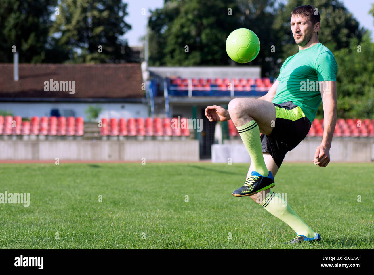 Les pratiques de soccer Banque D'Images