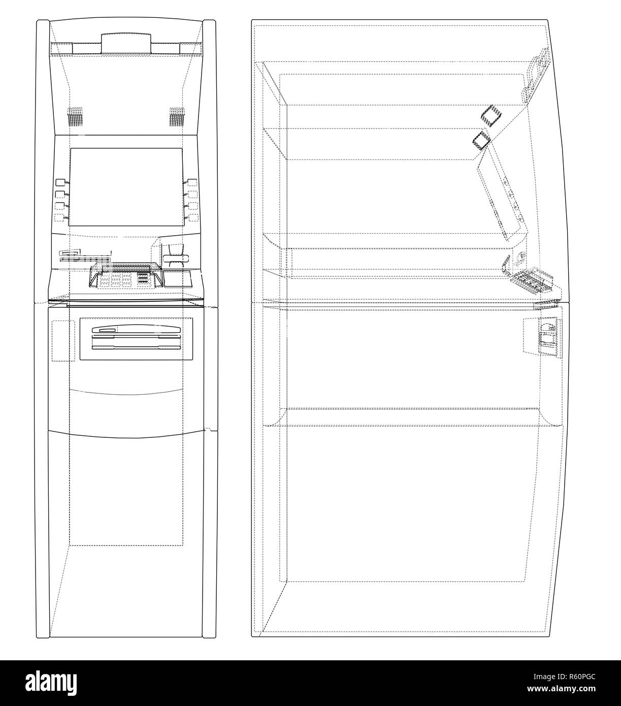 Banque ATM cash machine concept Banque D'Images