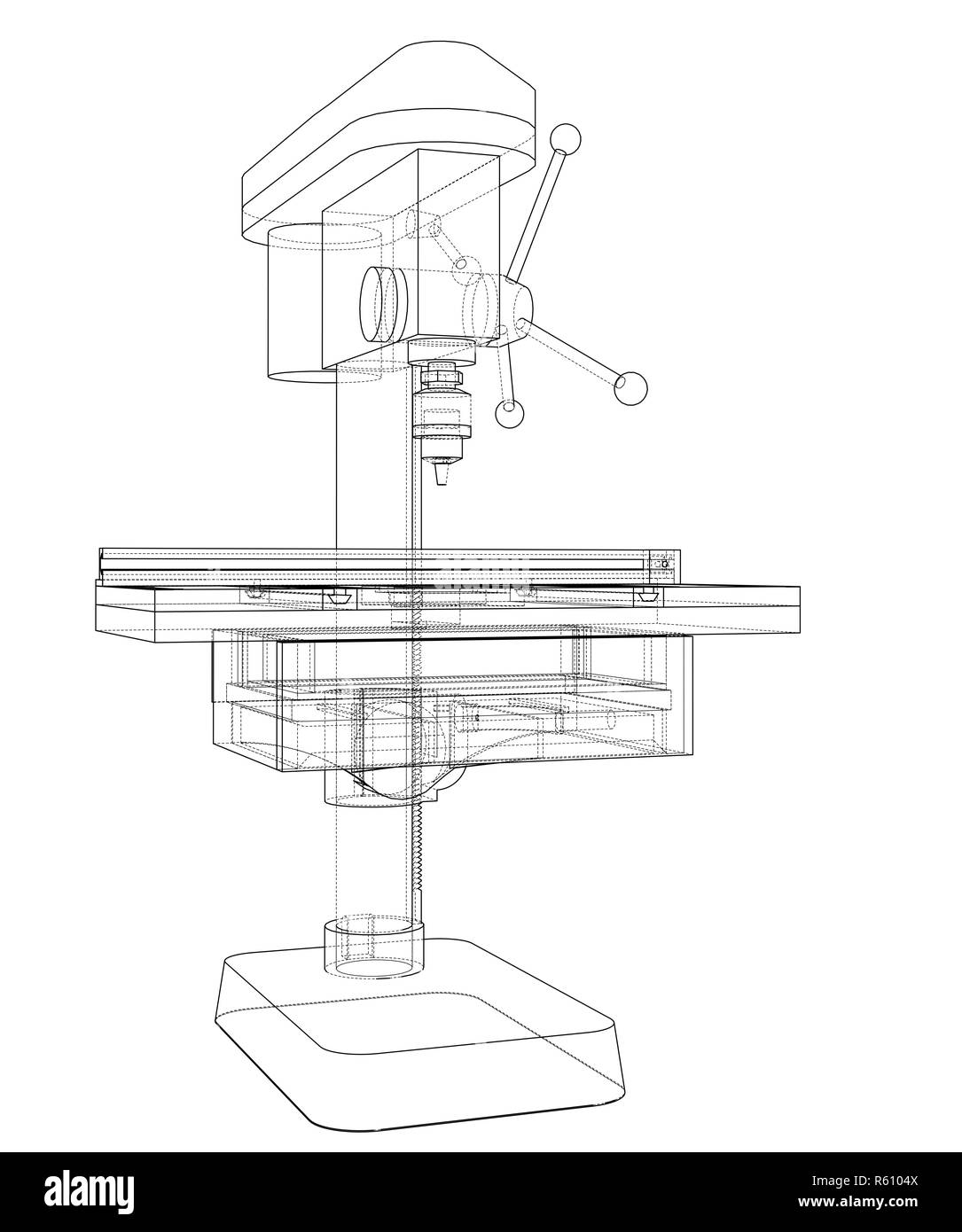 Concept de machine de forage Banque D'Images