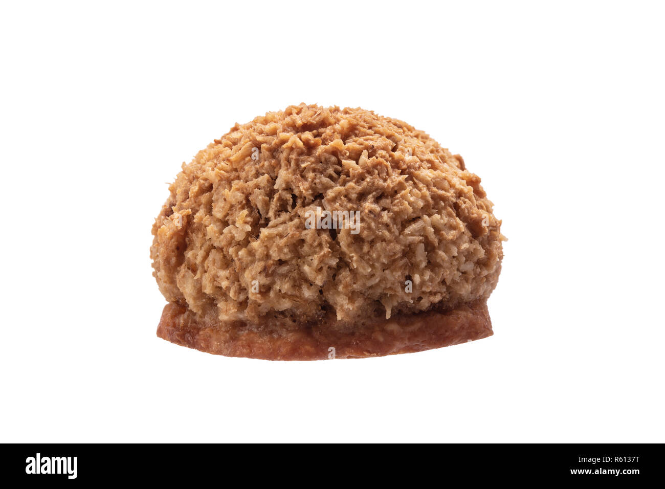 Cookies aux noix de coco isolé sur fond blanc Banque D'Images
