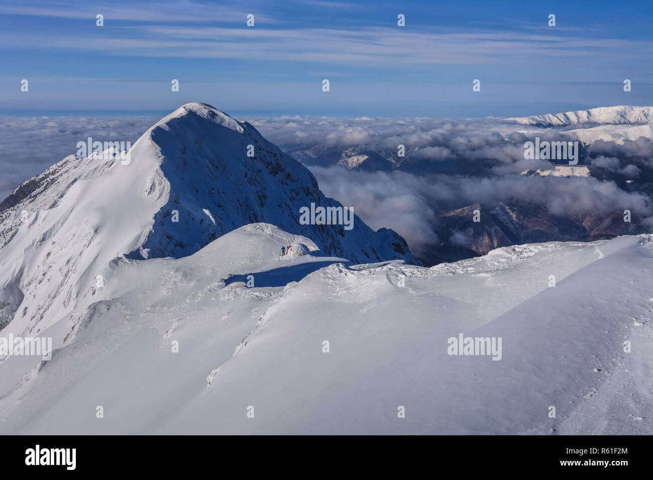 Paysage de montagne en hiver Banque D'Images