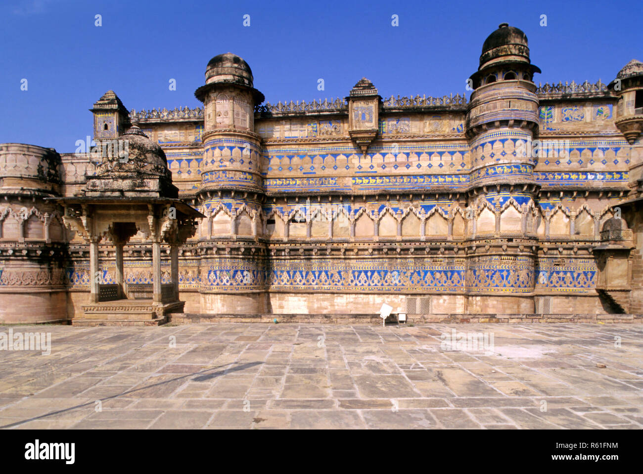 Man Mandir Palace à Gwalior, Madhya Pradesh, Inde Banque D'Images