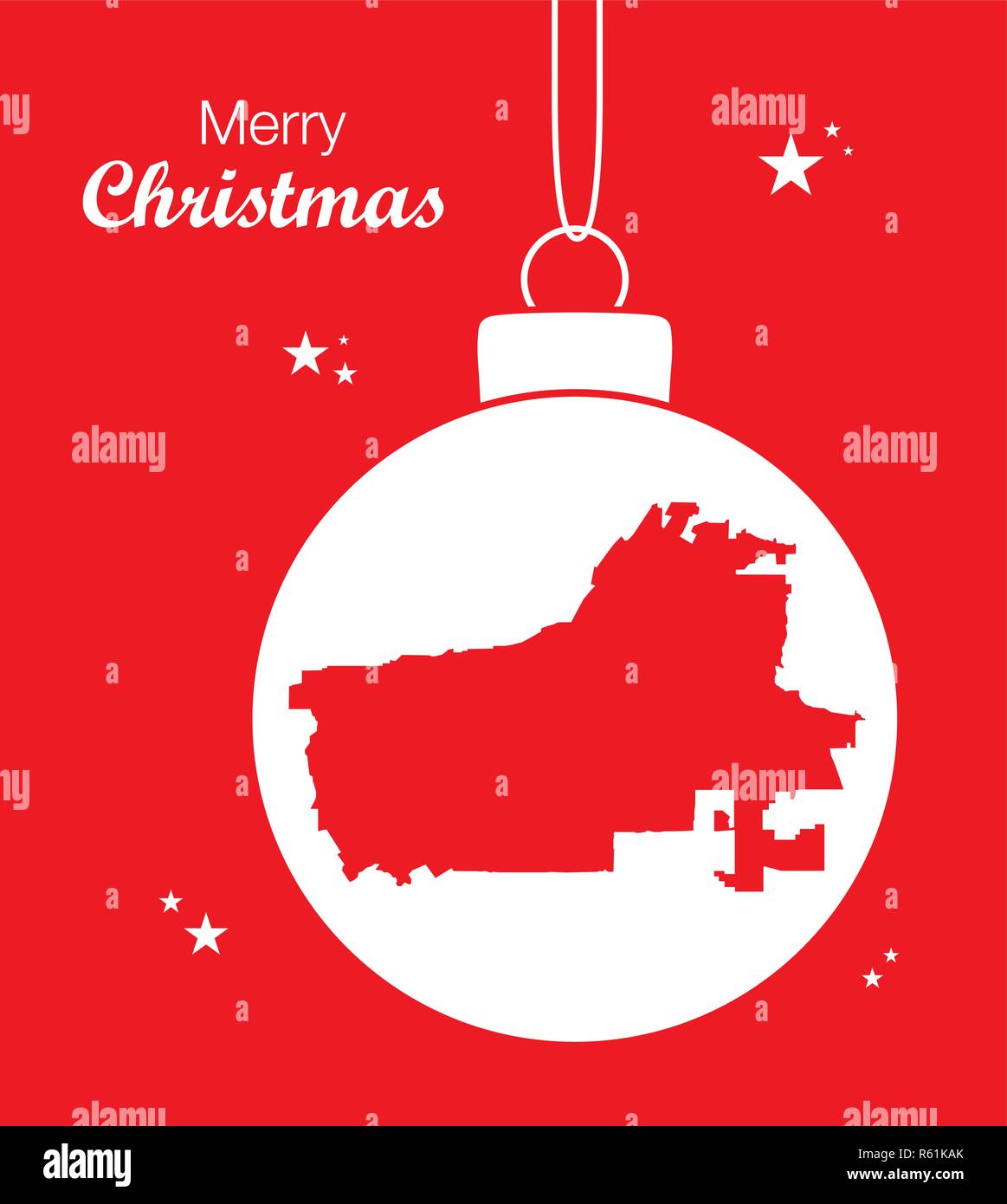 Joyeux Noël thème d'illustration avec la carte de Riverside en Californie Illustration de Vecteur