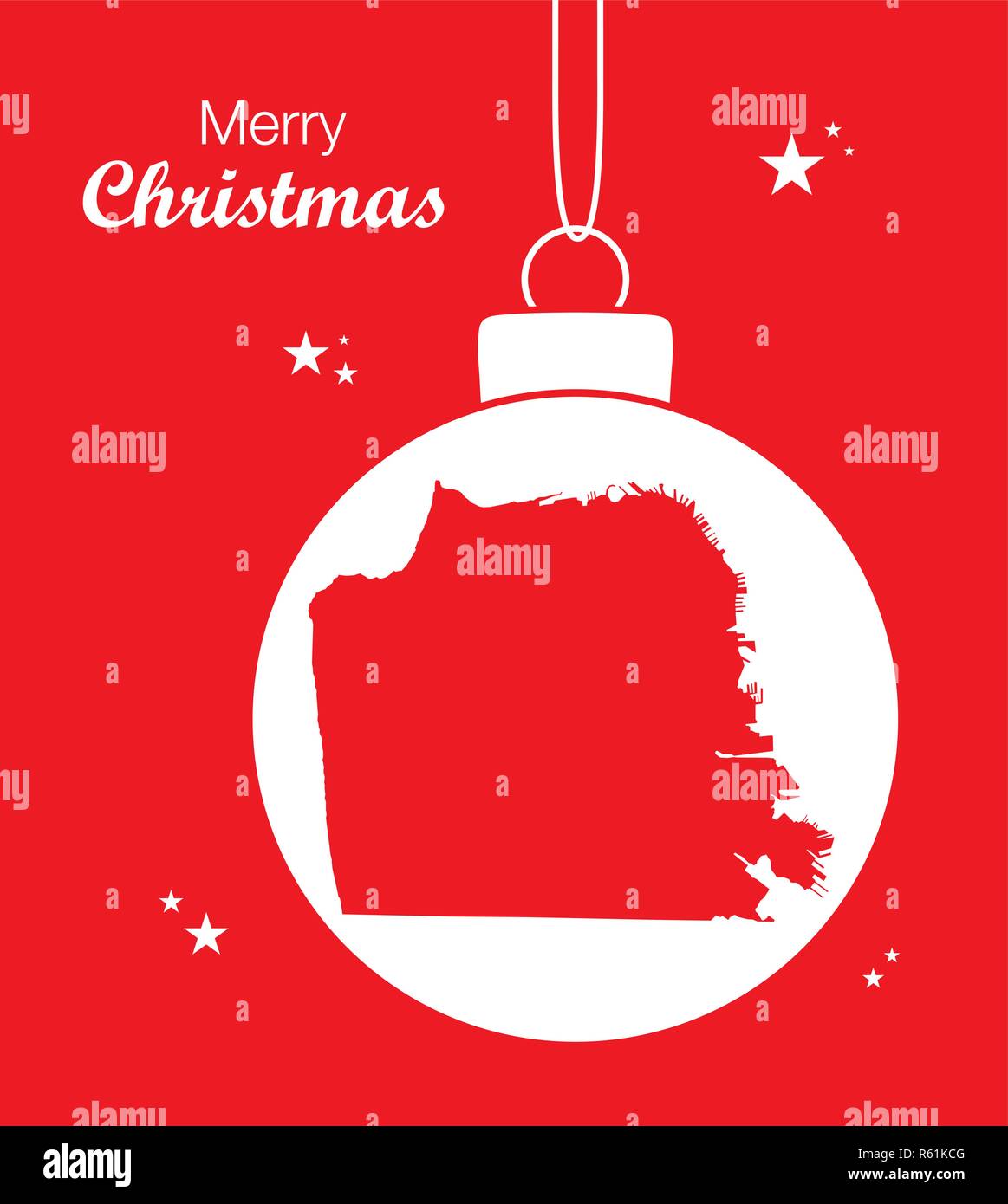 Joyeux Noël illustration thème avec plan de San Francisco Californie Illustration de Vecteur