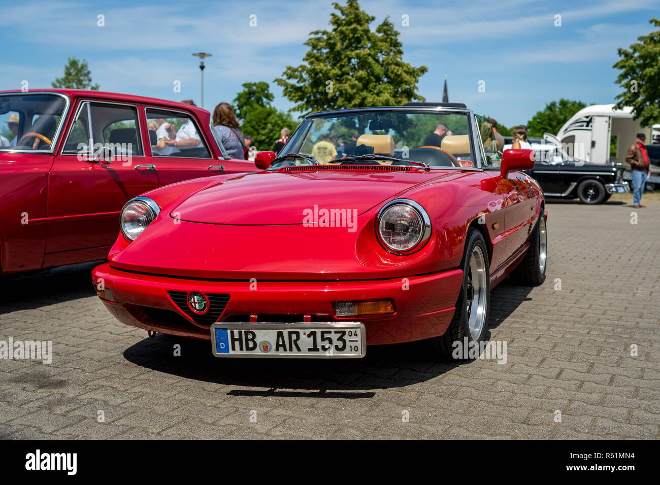 PAAREN IM GLIEN, ALLEMAGNE - le 19 mai 2018 Voiture de sport : Alfa Romeo Spider Série 4. Die Oldtimer Show 2018. Banque D'Images