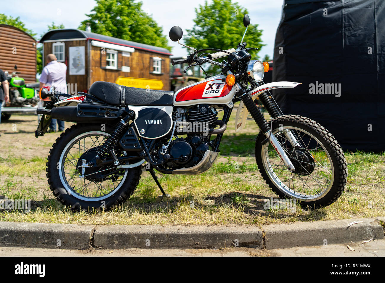 PAAREN IM GLIEN, ALLEMAGNE - le 19 mai 2018 : Yamaha XT 500 Moto. Die Oldtimer Show 2018. Banque D'Images