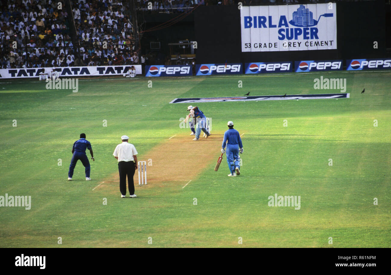 L'Inde Sri Lanka, match de cricket Wankhede Stadium, Mumbai, Maharashtra, Inde Banque D'Images