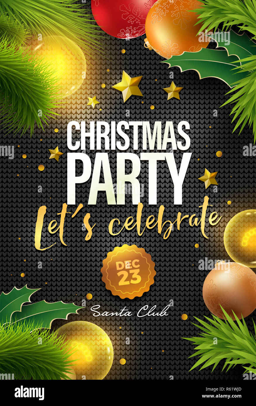 Joyeux Noël partie modèle de conception de l'affiche Banque D'Images