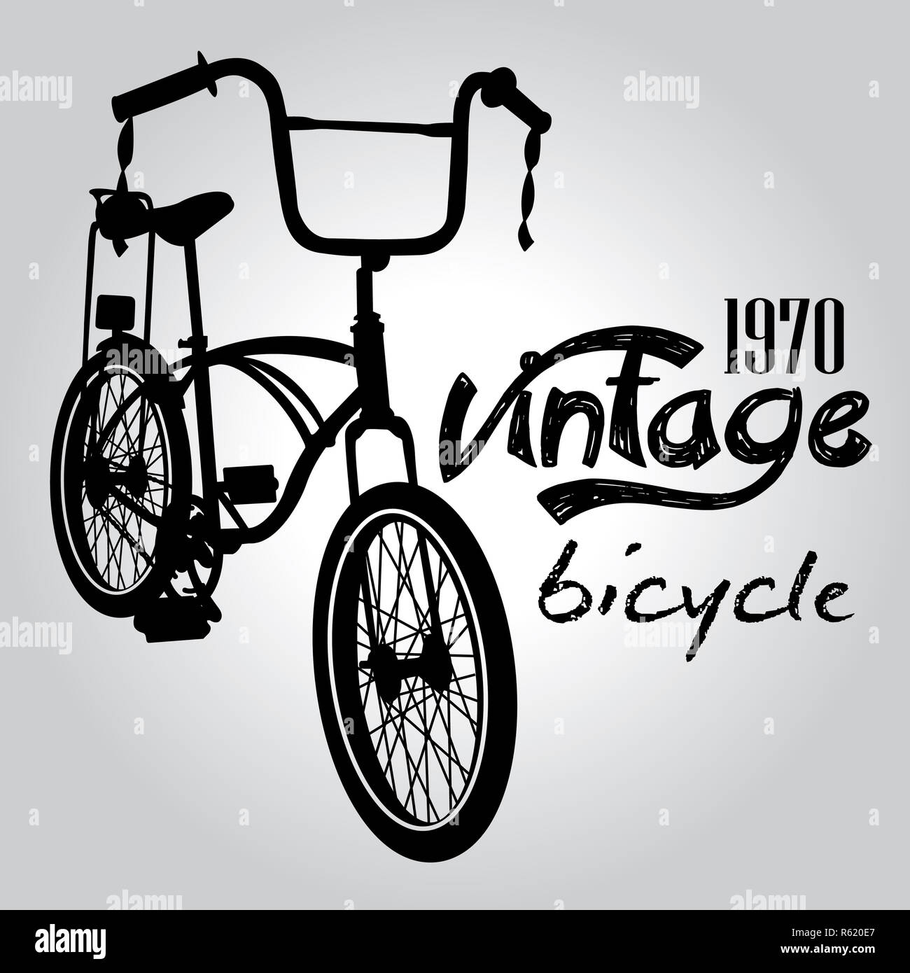 Vélo rétro vintage design vecteur. Banque D'Images