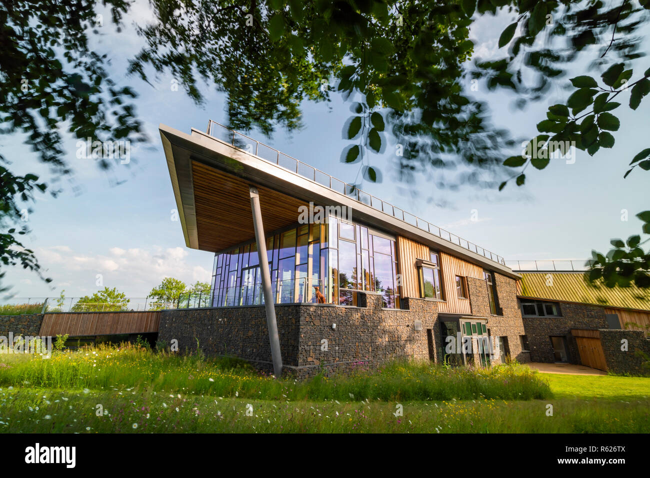 Le Centre de découverte du paysage national de bas dans le Parc National de Northumberland, Angleterre Banque D'Images