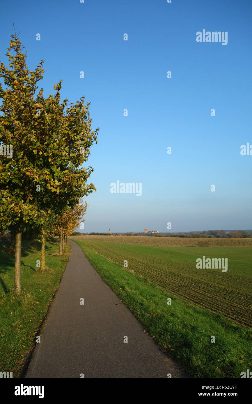 Vue sur demmin dans mecklenburg-vorpommern Banque D'Images