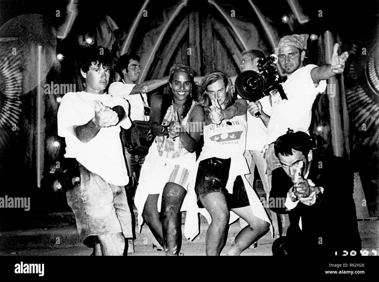 Full Tilt Boogie, Dokumentation USA 1997 Regie : Sarah Kelly - Eine Dokumentation über die Produktion des files From Dusk Till Dawn und allen Involvierten. Une documentation à propos de la production du fichier du crépuscule à l'aube et tous les intervenants. Ici Rana joie Glickman, Sarah Kelly et Quentin Tarantino Banque D'Images