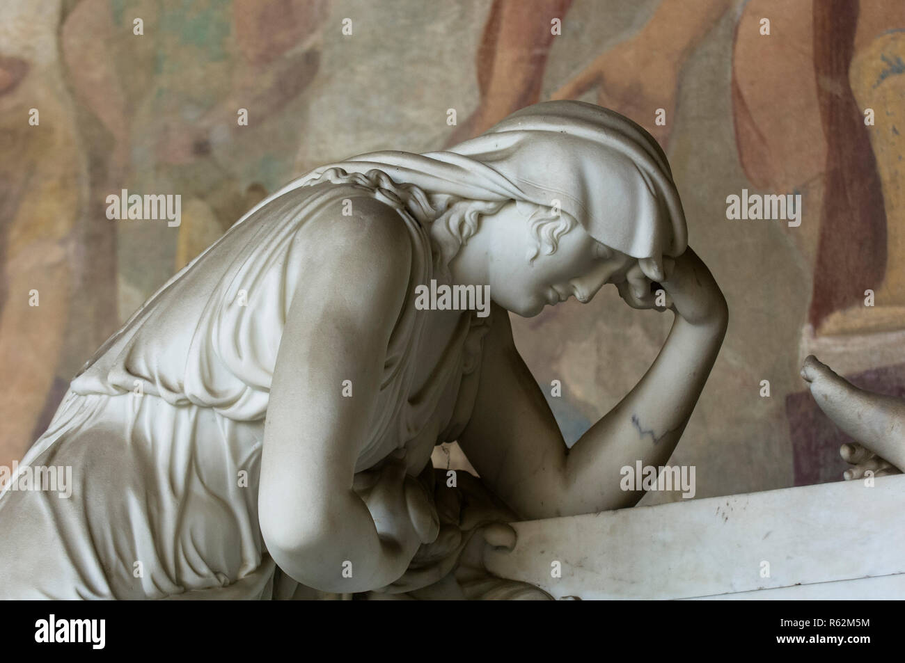 Statue de marbre, Toscane, Italie. Banque D'Images