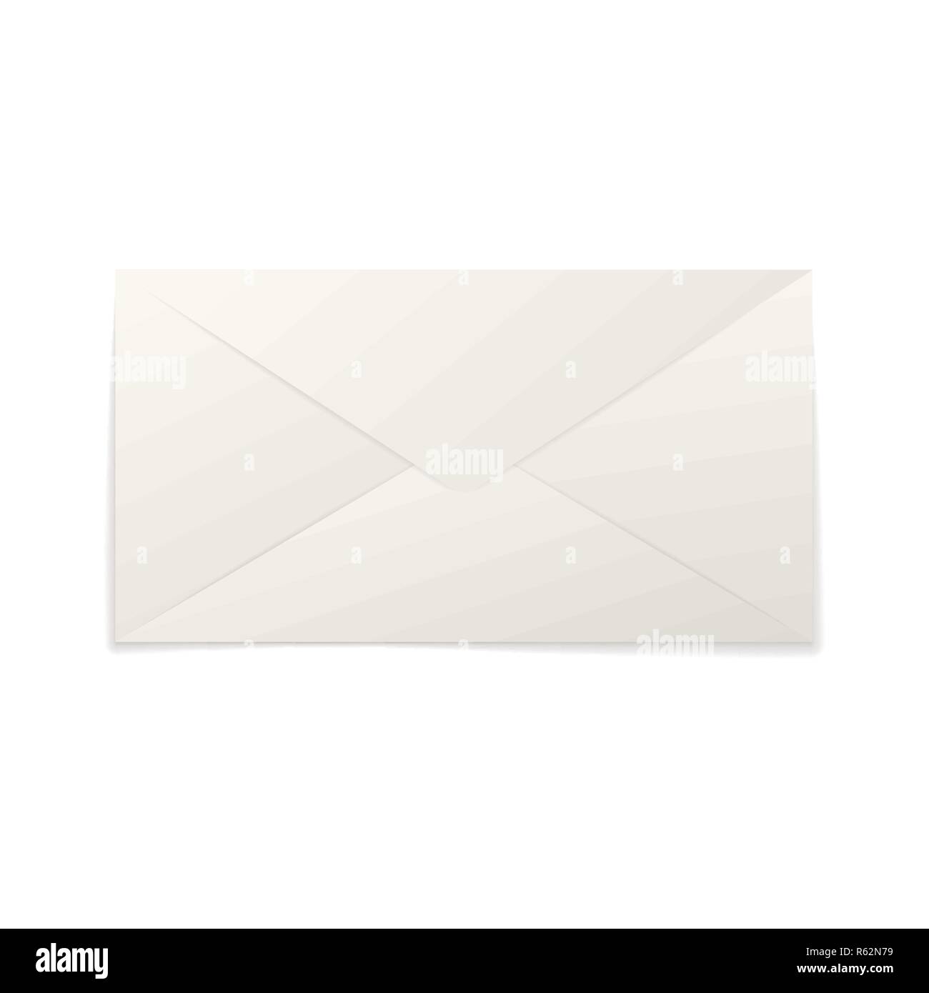 Enveloppe de papier fermé réaliste isolated on white Illustration de Vecteur