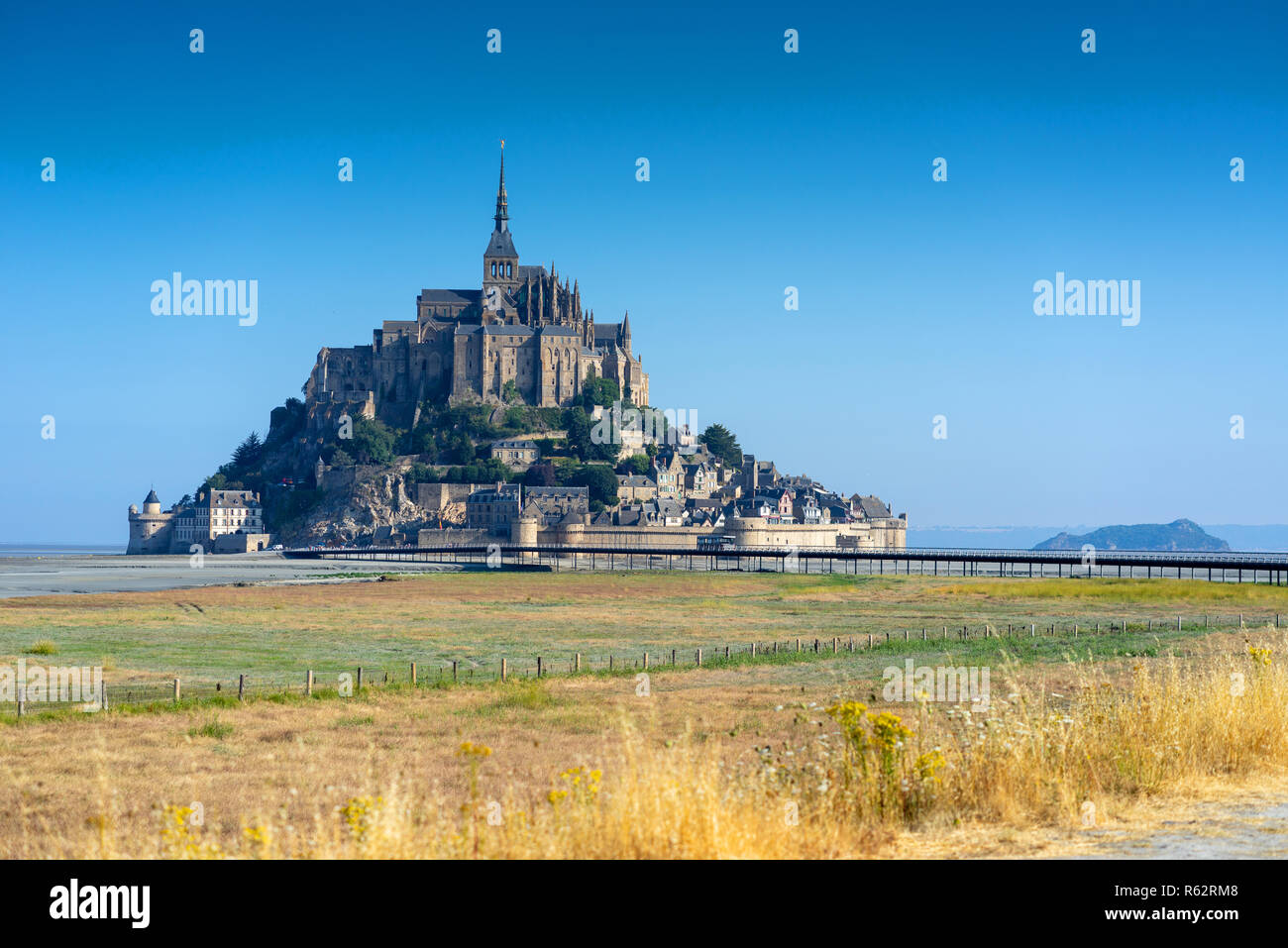 Mont Saint Michel, Normandie, France. Banque D'Images
