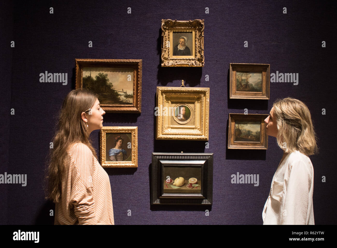 London UK. 3 décembre 2018. Aperçu live de presse maison d'enchères Bonhams à récemment découvert de vieux tableaux de maîtres baroques : Crédit amer ghazzal/Alamy Live News Banque D'Images