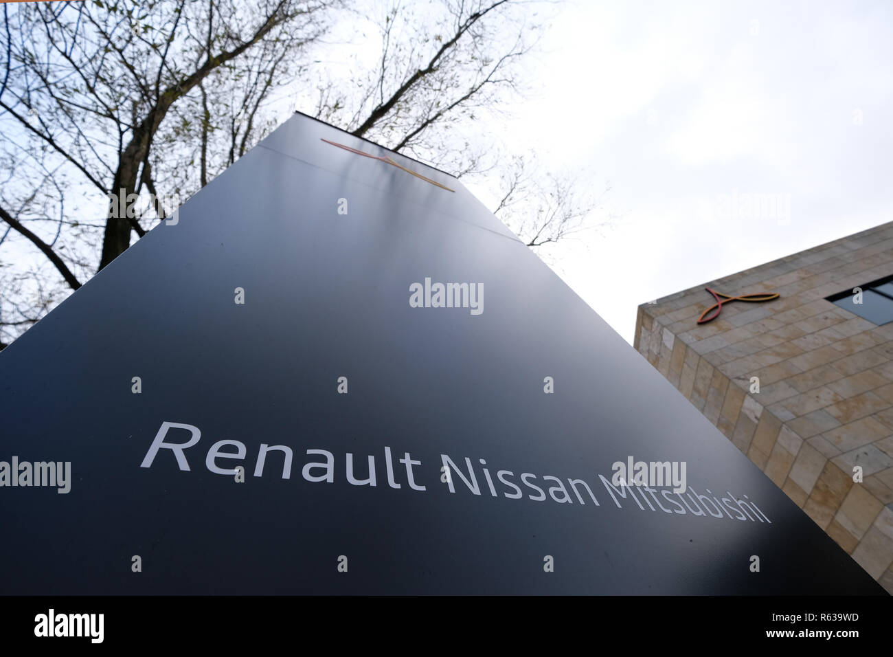 Le siège de l'alliance Renault Nissan Mitsubishi des stands 3 décembre 2018, à Amsterdam, Pays-Bas. Credit : Yuriko Nakao/AFLO/Alamy Live News Banque D'Images