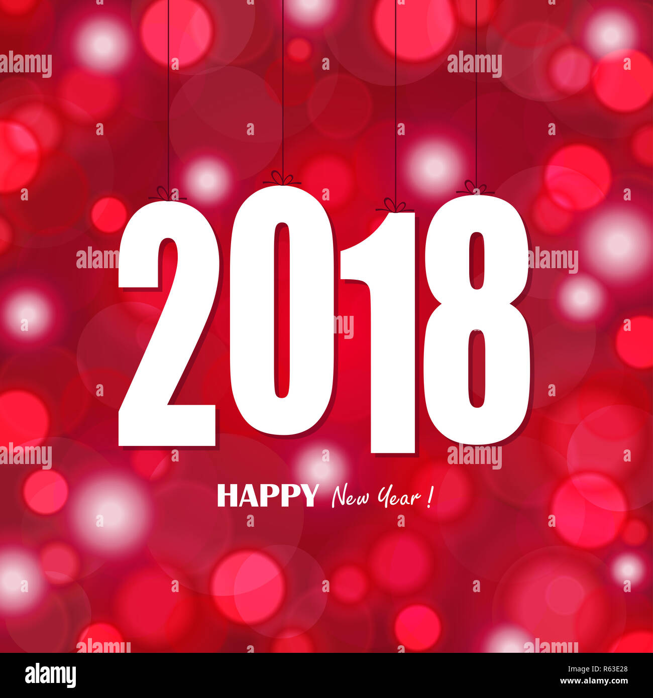 L'année 2018 hang tags avec Banque D'Images