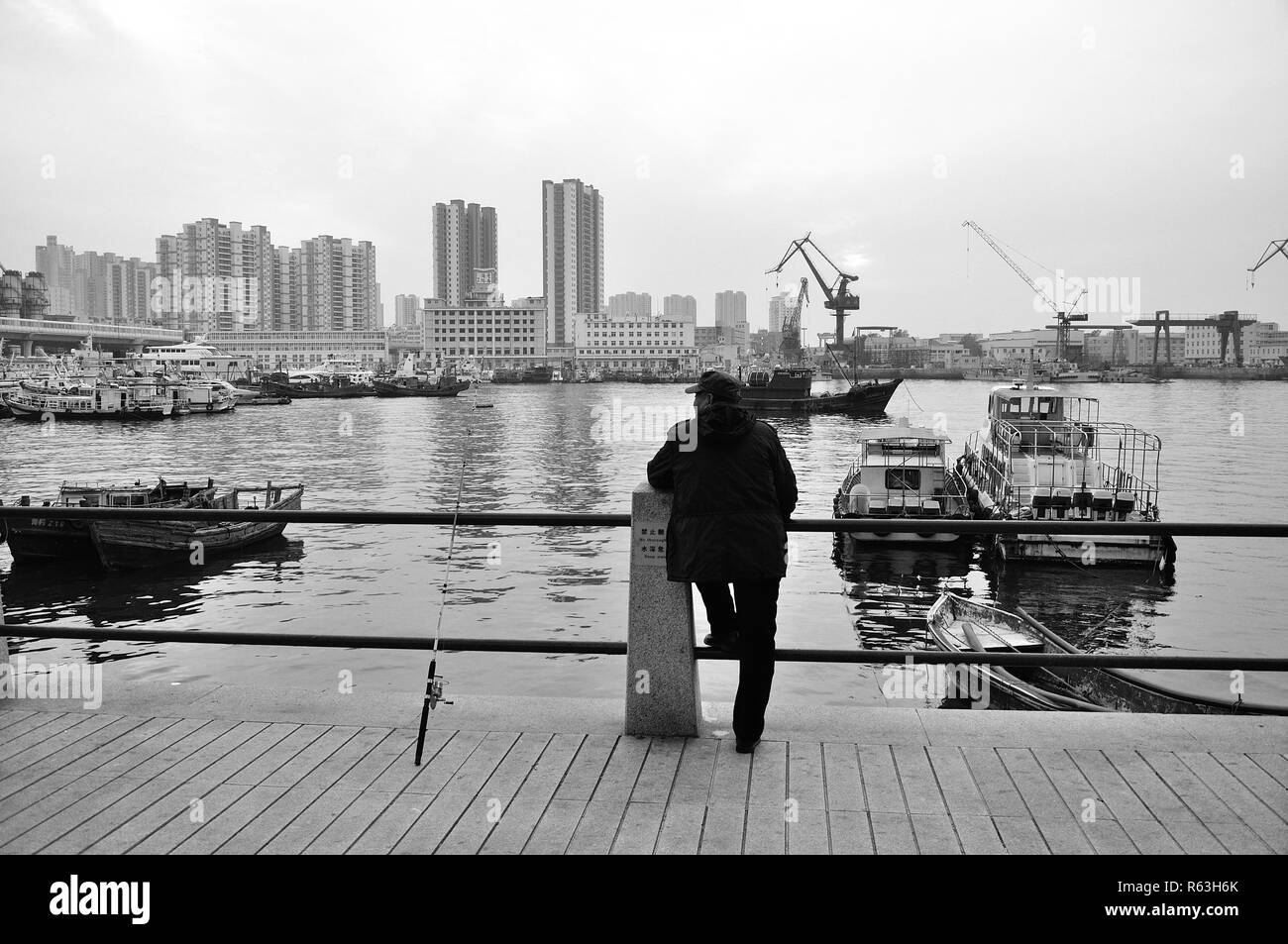 Port de pêche chinois à Qingdao Banque D'Images