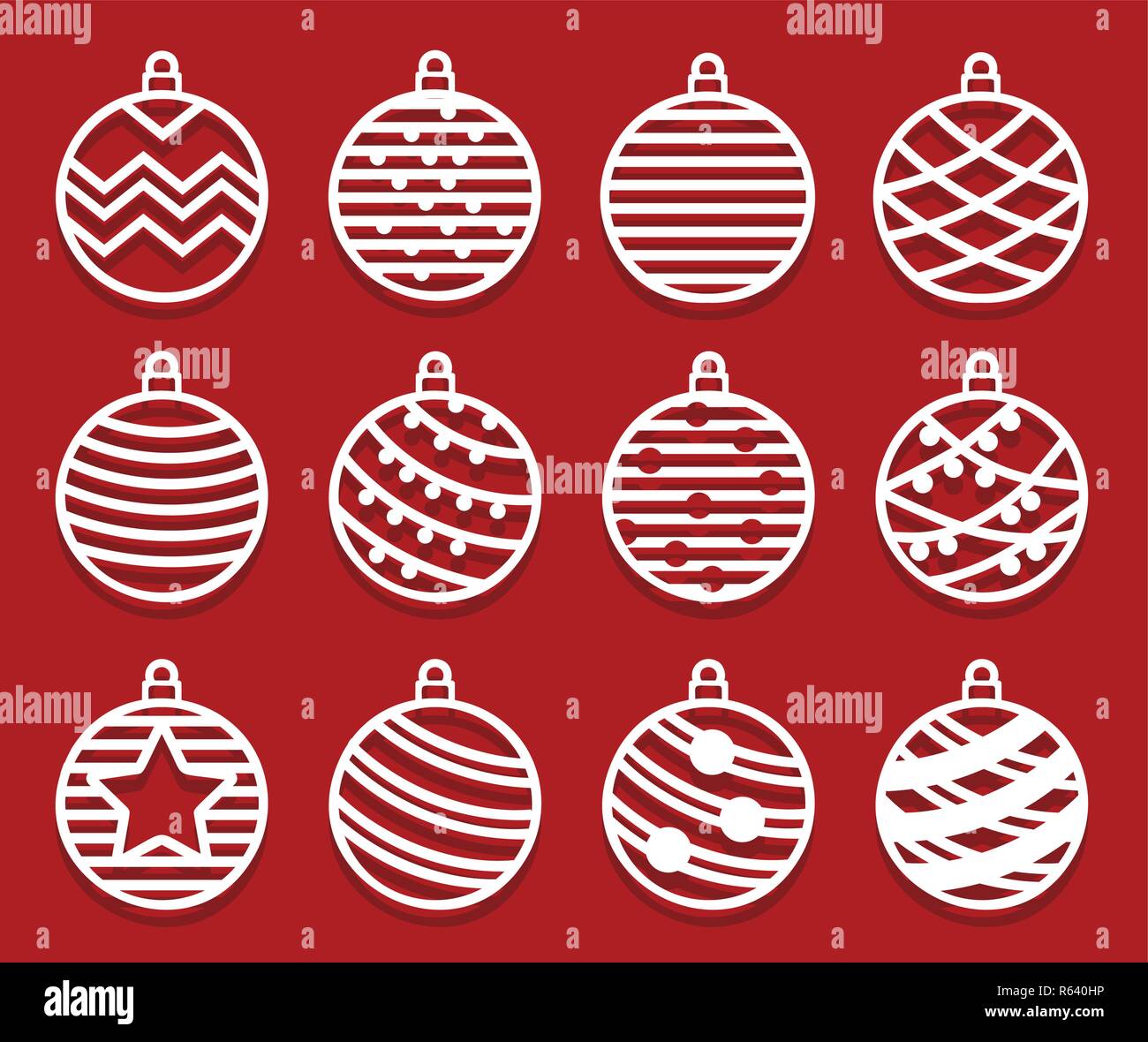 Des Boules De Noël Pour La Découpe Laser Carte De Nouvel An