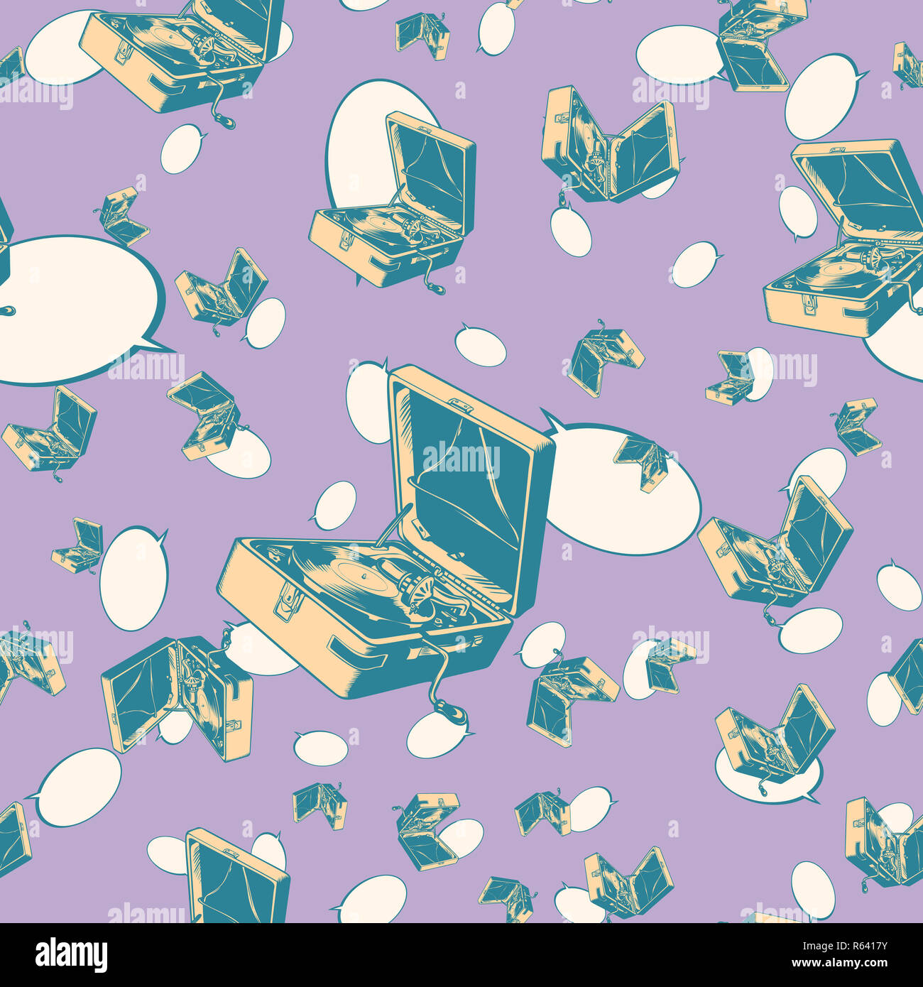 Dvd de vinyles seamless pattern Banque D'Images