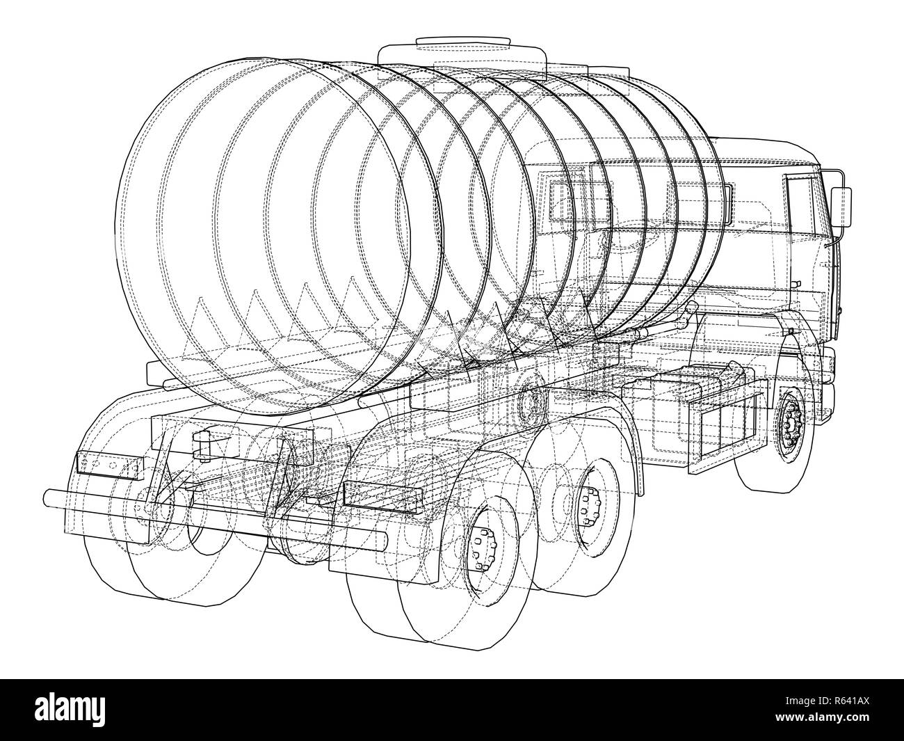 Chariot avec concept de réservoir Banque D'Images