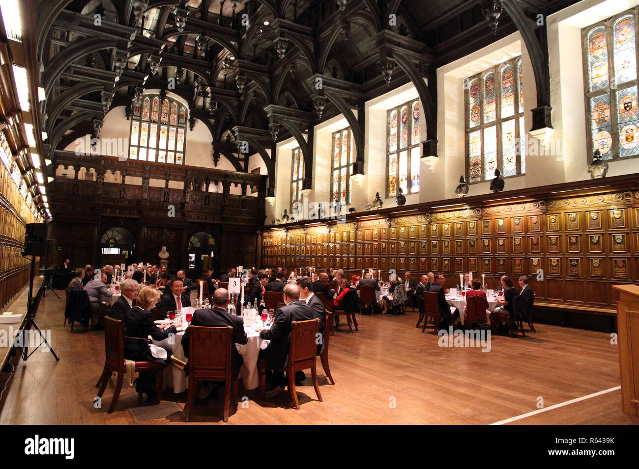 Middle Temple Hall,le Temple,Ville de Londres a été construite pendant le règne de la reine Elizabeth 1ère. Banque D'Images