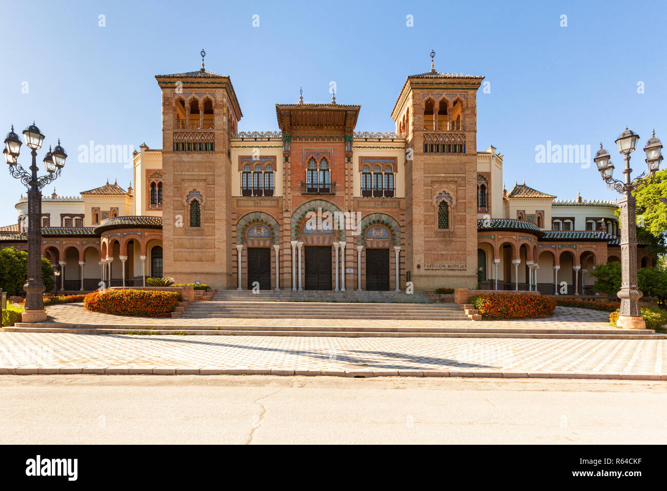 Le célèbre pavillon mudéjar à Séville Banque D'Images