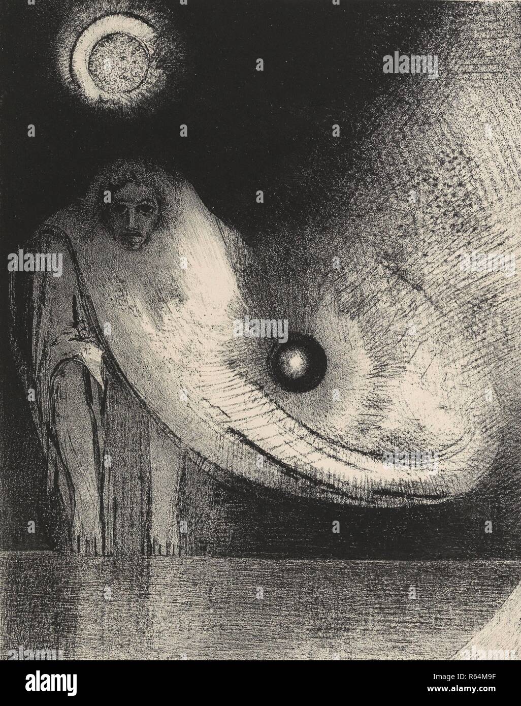 Le Bouddha (le Bouddha). Dimensions : 59,9 cm x 43 cm, 31,7 cm x 25,1 cm, 31,7 cm x 25,1 cm. Musée : Musée Van Gogh, Amsterdam. Auteur : REDON, Odilon. Odilon Redon. Banque D'Images