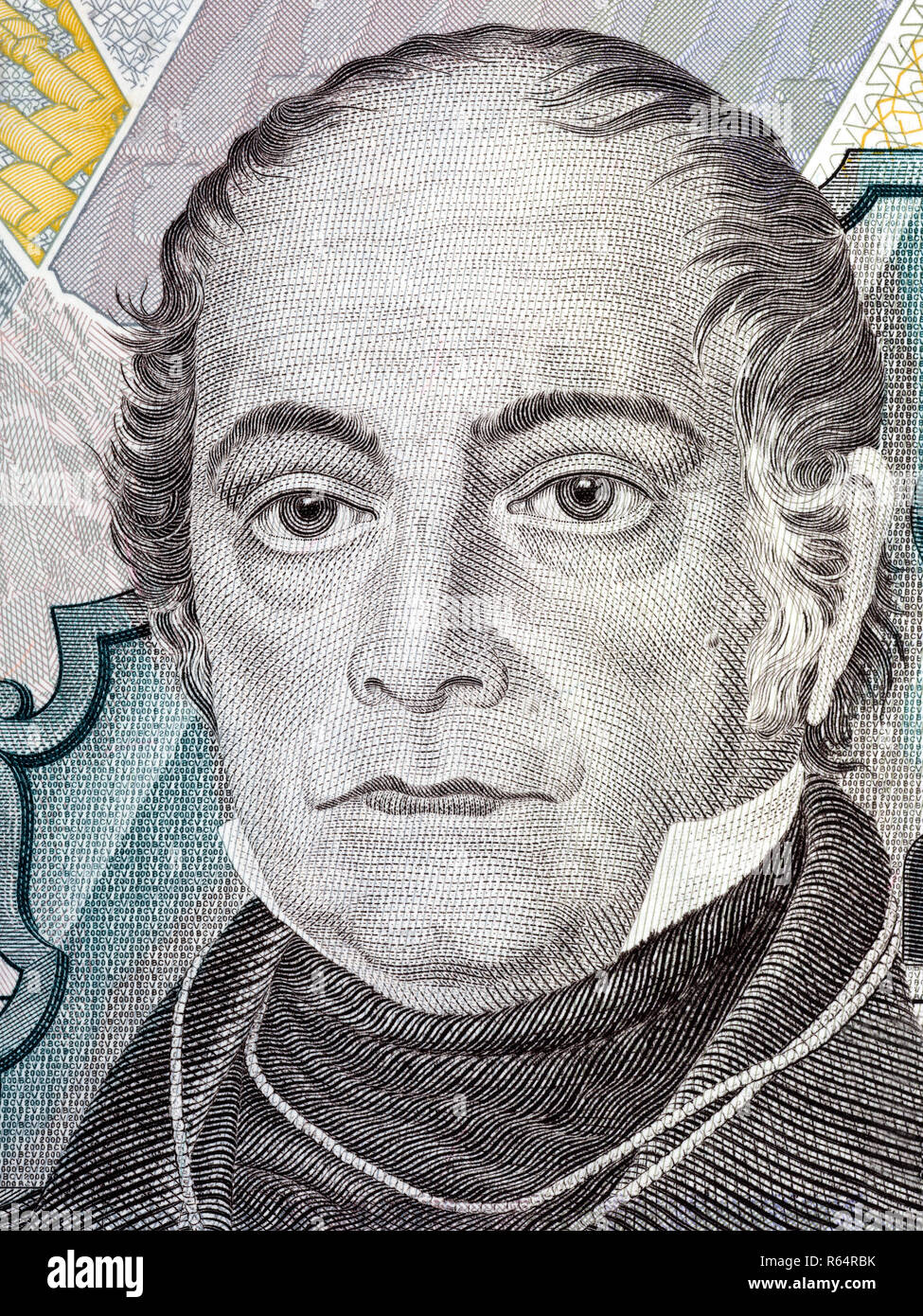 Andres Bello portrait Banque D'Images