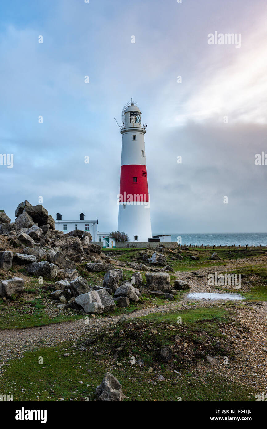 Portland Bill Lighthouse, Dorset, Angleterre. Banque D'Images