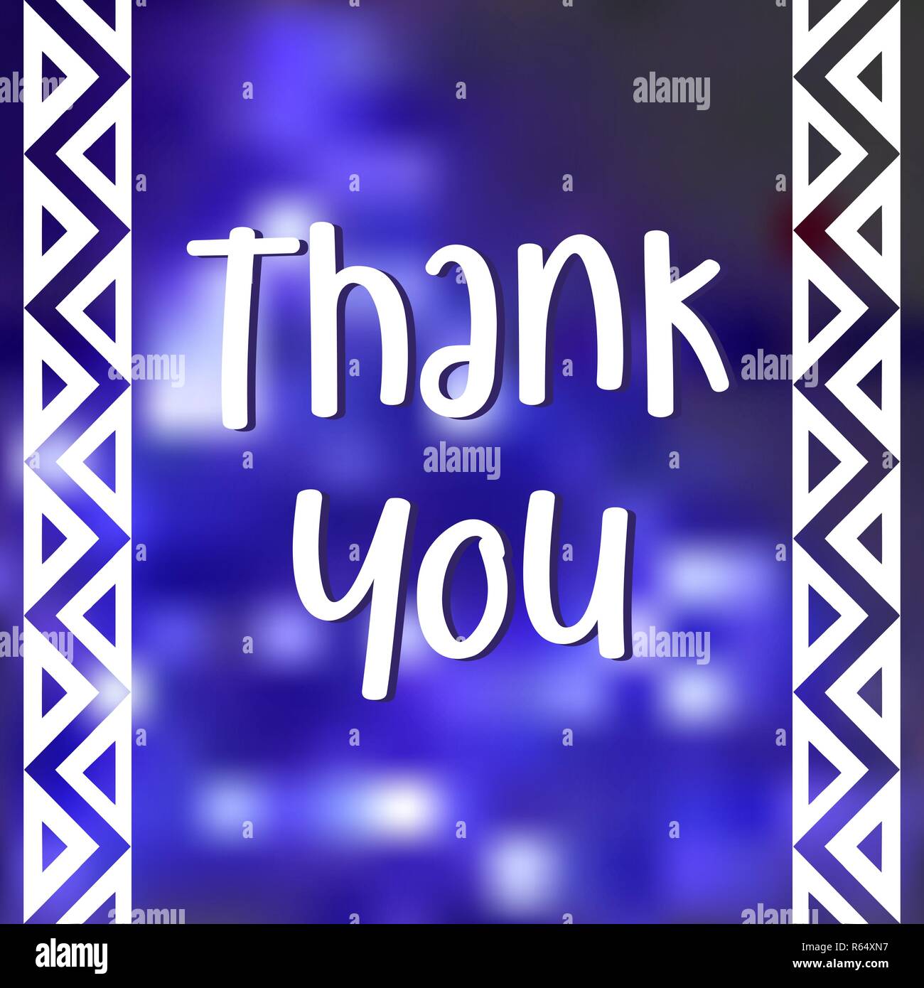 Bannière de remerciement. Télévision Mode impression géométrique, style rétro. Typographie minimale simple phrase. Décoration créative. Illustration de Vecteur