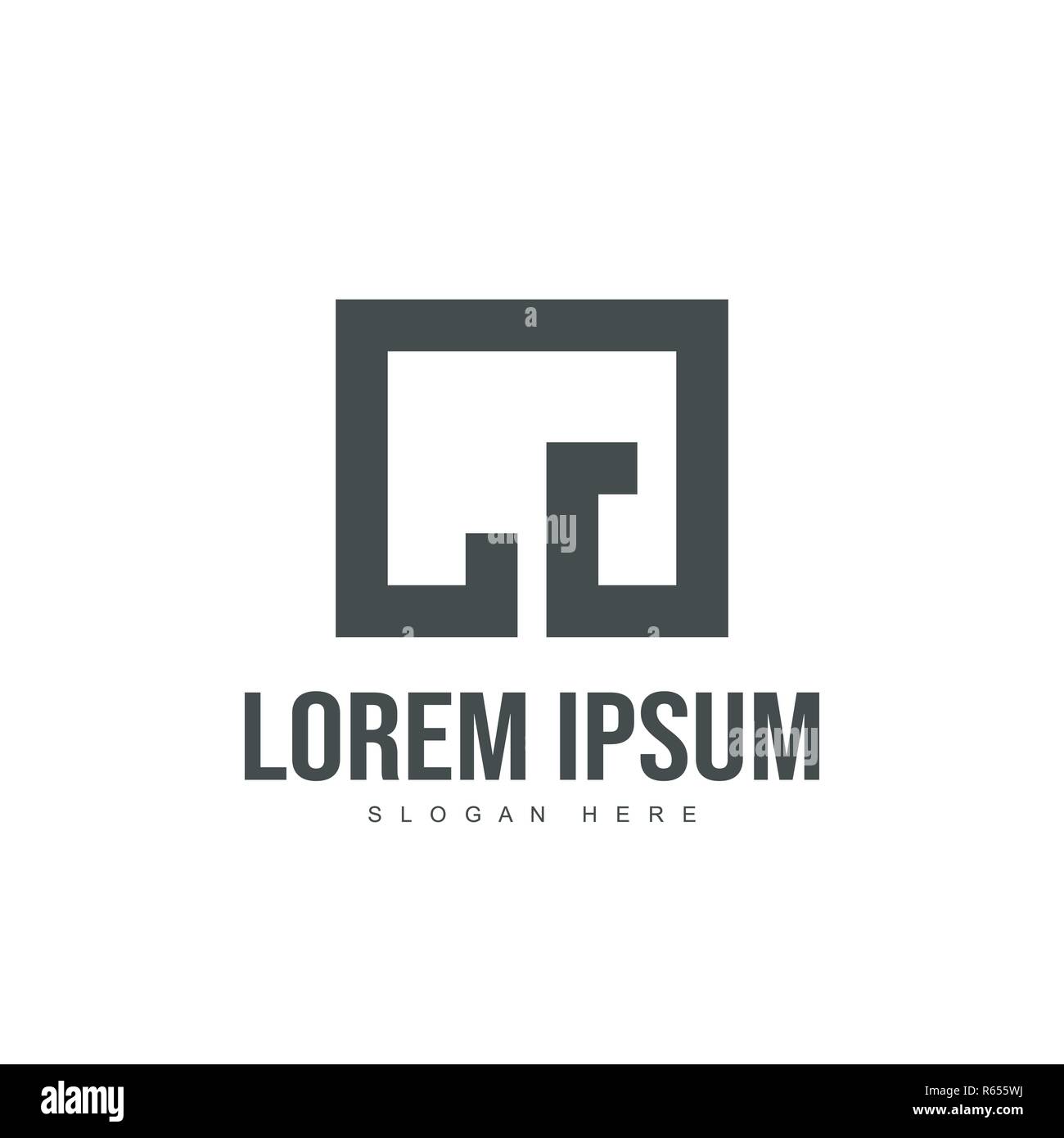 CG Lettre logo design. Logo design Modèle de lettre initiale Illustration de Vecteur