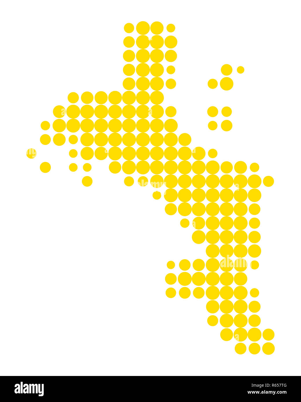 carte de Mahé Banque D'Images