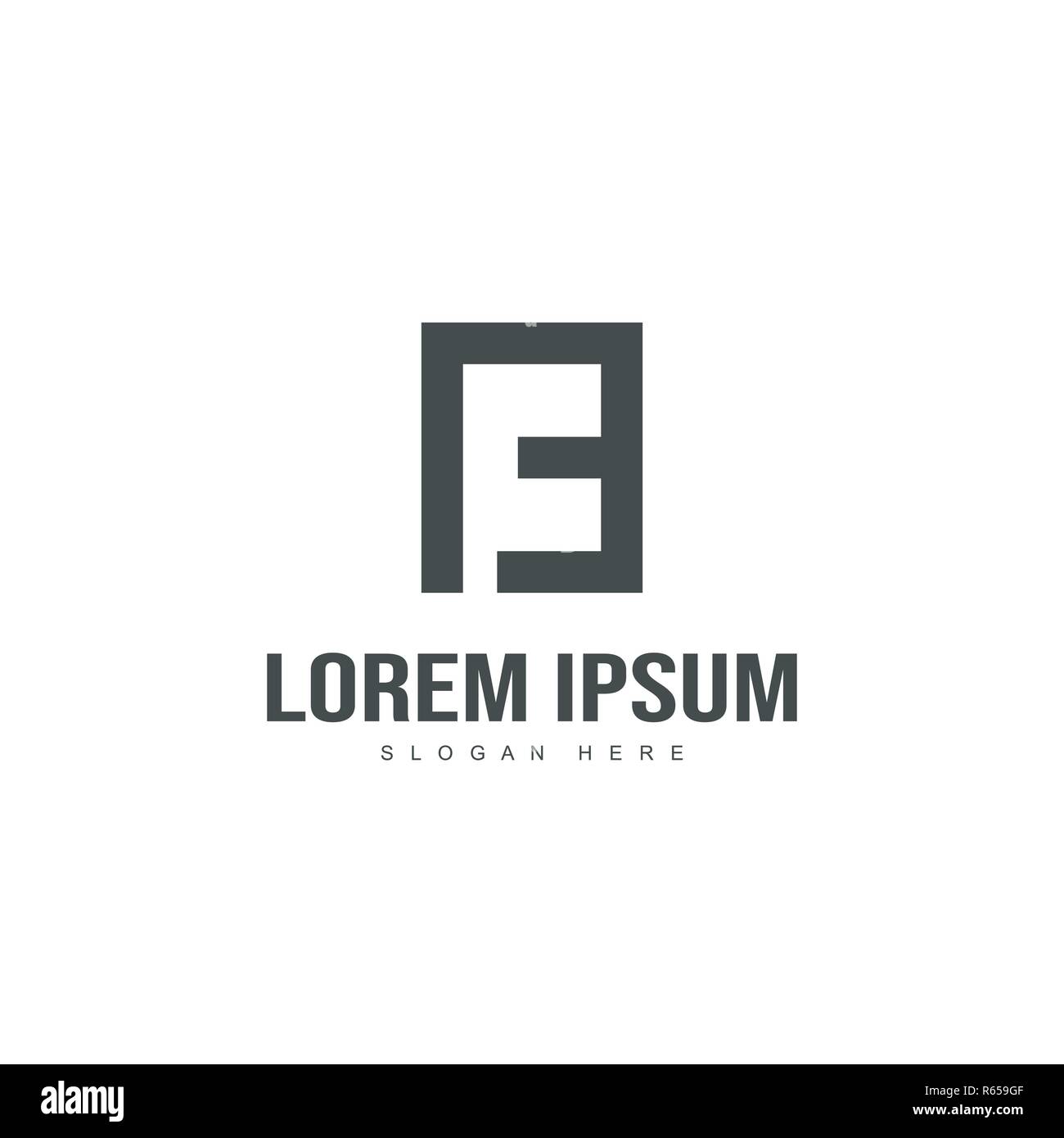 Lettre initiale de conception de logo. Template design logo lettre minimale Illustration de Vecteur