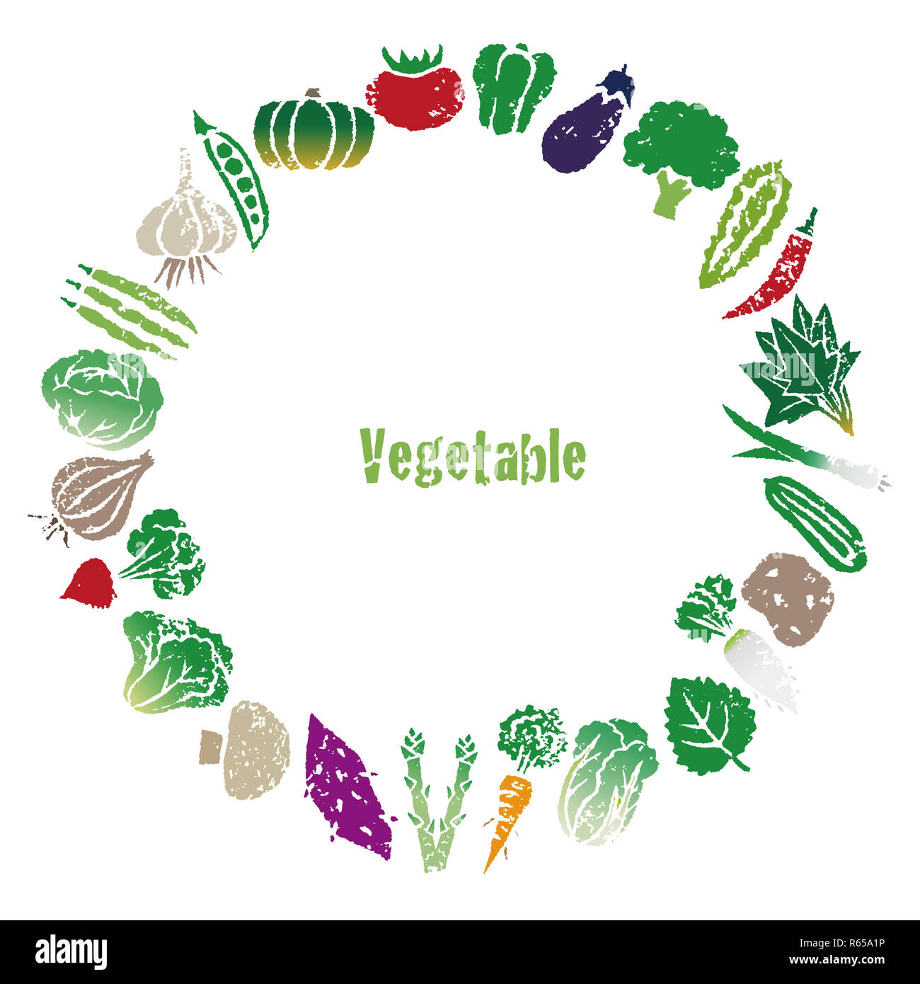 Couronne de légumes colorés décoratifs, la conception du châssis Banque D'Images