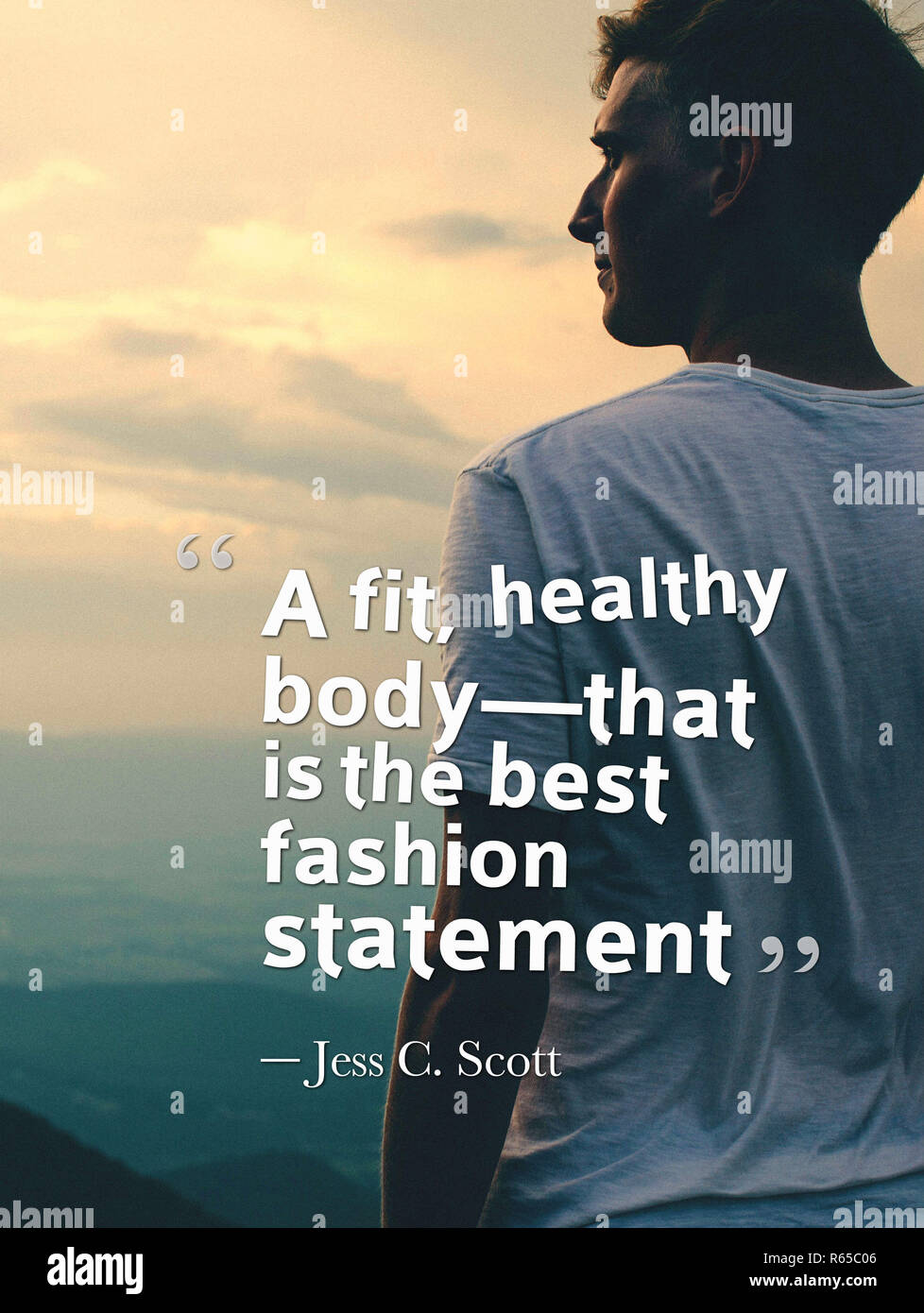 La Motivation Des Ispirational Jeunesse Citations Corps Sain Jpg R65c06 Photo Stock Alamy