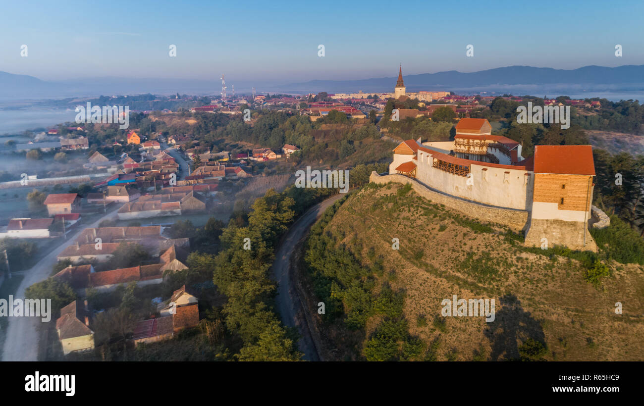 Forteresse Feldioara. Brasov, Roumanie Banque D'Images