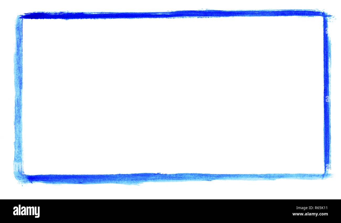 Châssis peint à la main de couleur bleu Banque D'Images Châssis peint à la main de couleur bleu Banque D'Images