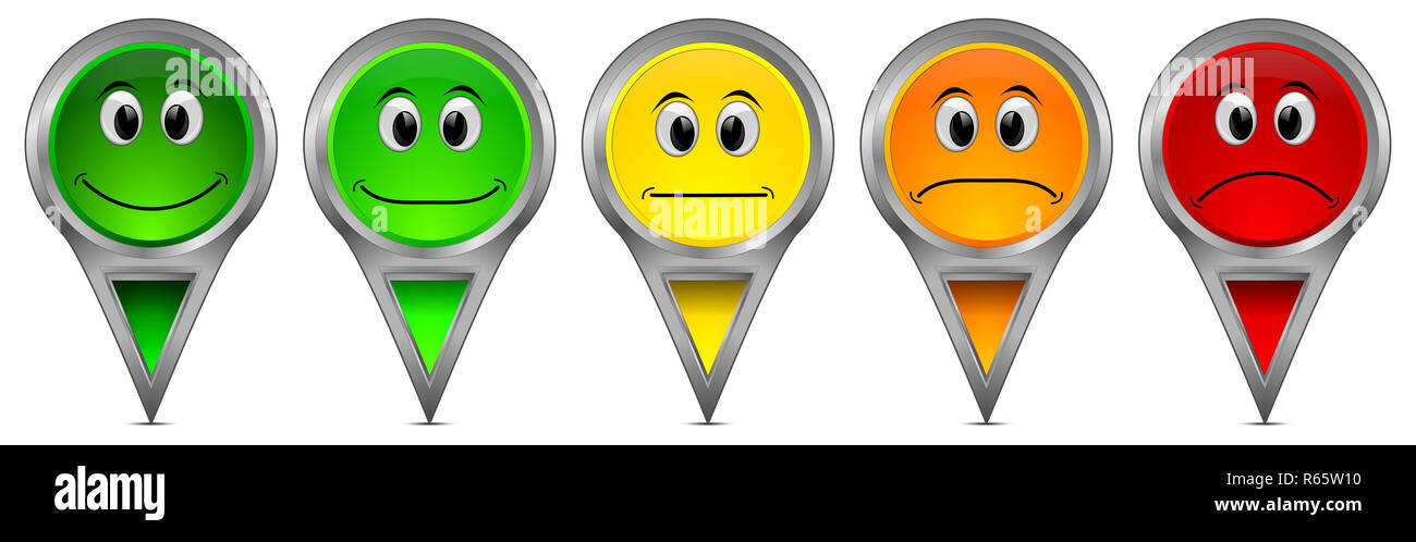 Boutons de vote coloré - 3D illustration Banque D'Images