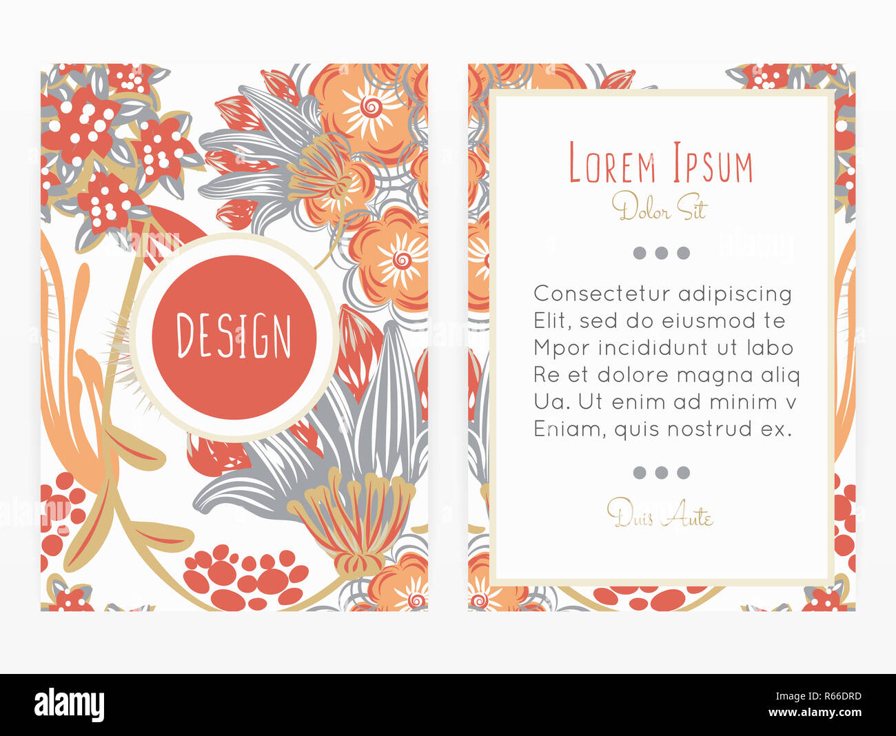 Conception de la couverture avec motif floral. Création à la main de fleurs. Contexte artistique coloré avec blossom Banque D'Images