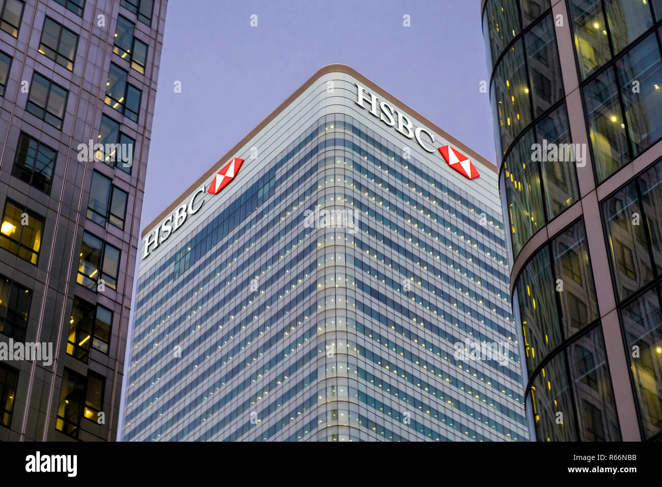 Édifice de la Banque HSBC à Docklands, London, UK. Banque D'Images