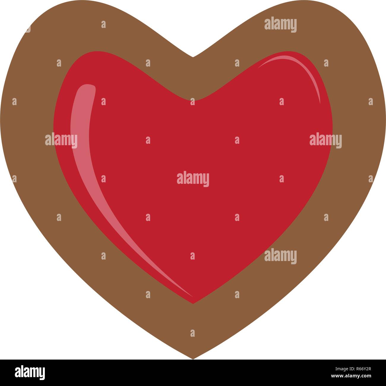 D'épices de Noël avec une forme de coeur Illustration de Vecteur