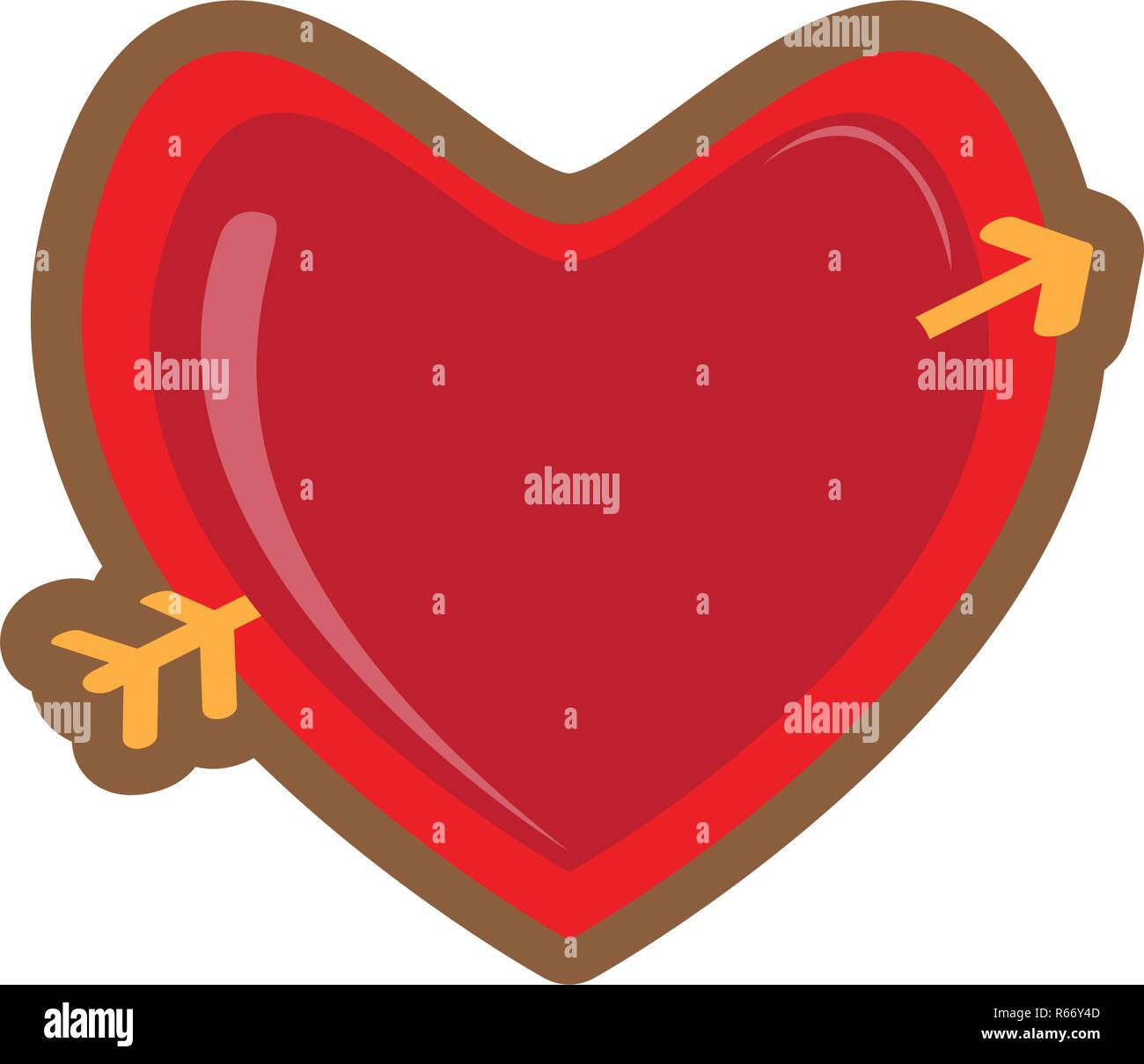 D'épices de Noël avec une forme de coeur Illustration de Vecteur