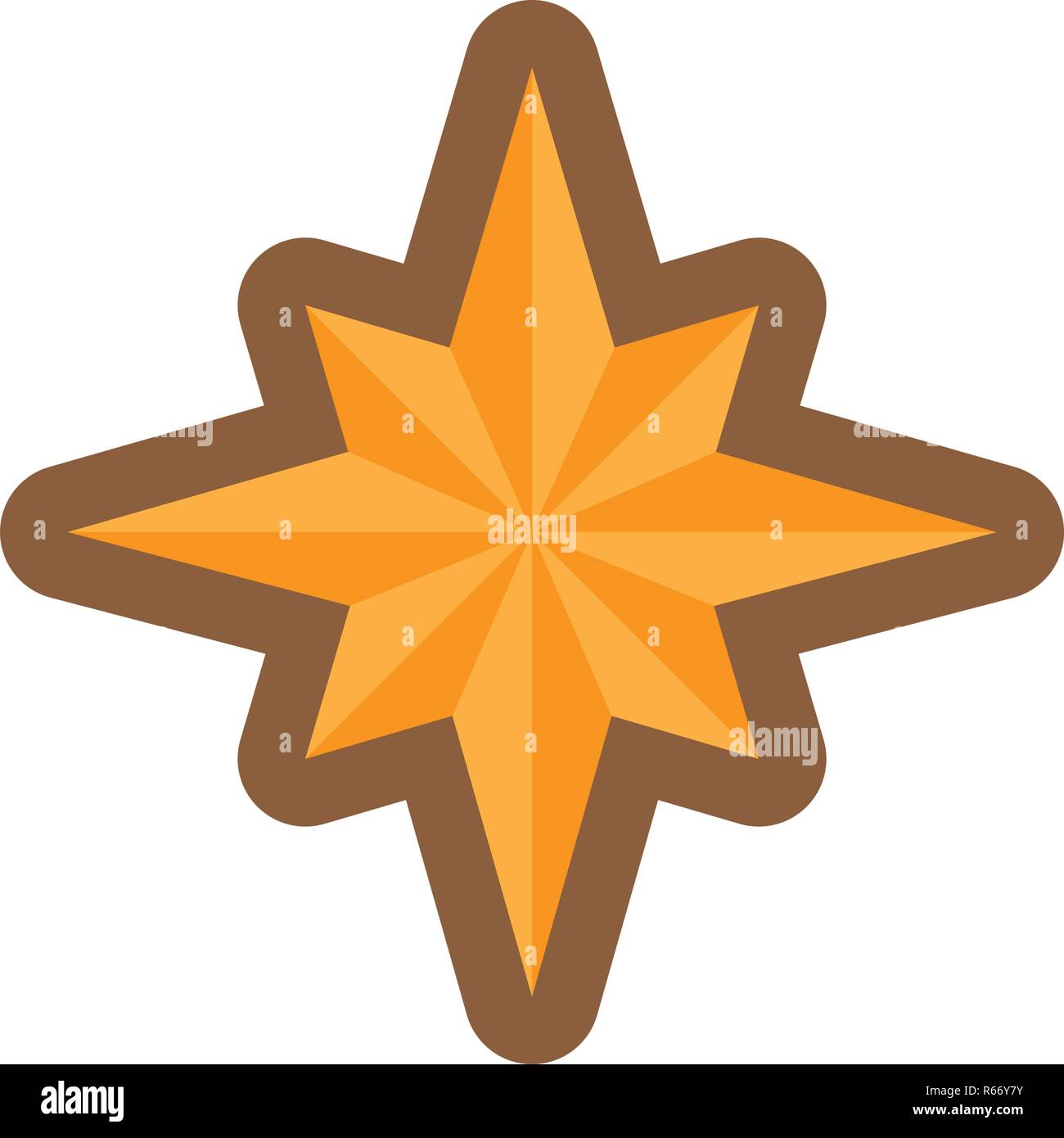 D'épices de Noël avec une forme d'étoile Illustration de Vecteur