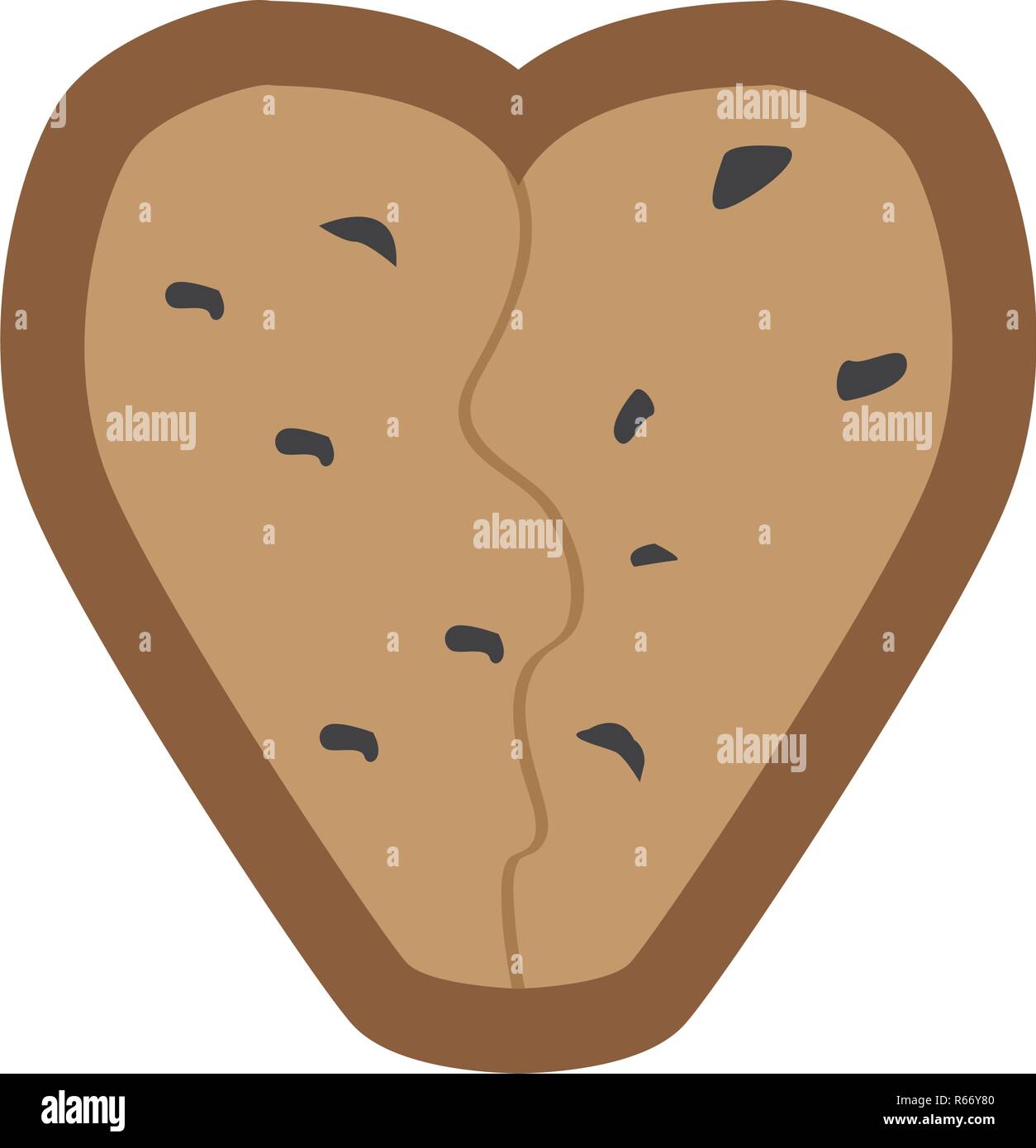 D'épices de Noël avec une forme de coeur Illustration de Vecteur