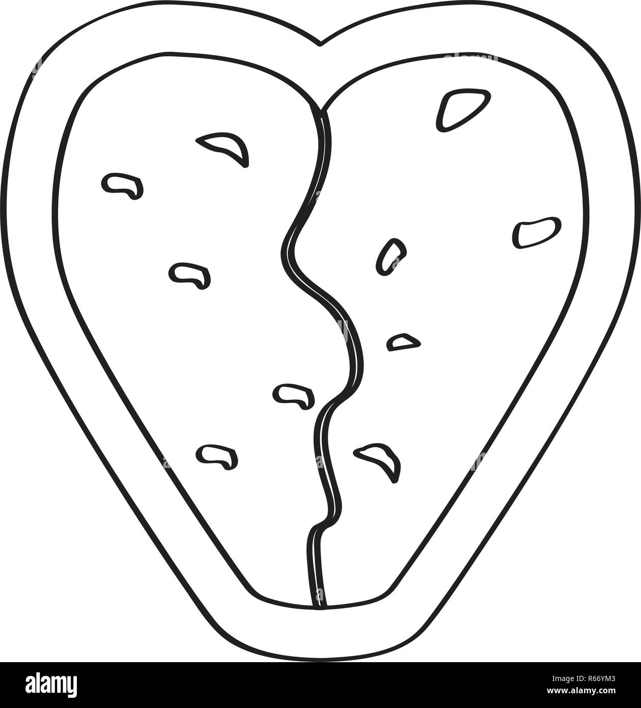 D'épices de Noël avec une forme de coeur Illustration de Vecteur