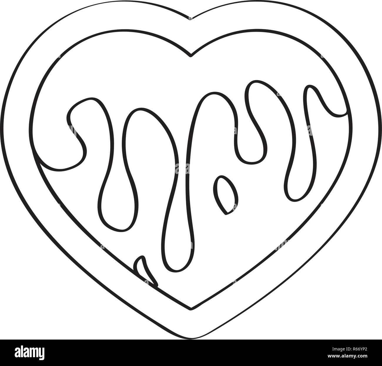 D'épices de Noël avec une forme de coeur Illustration de Vecteur