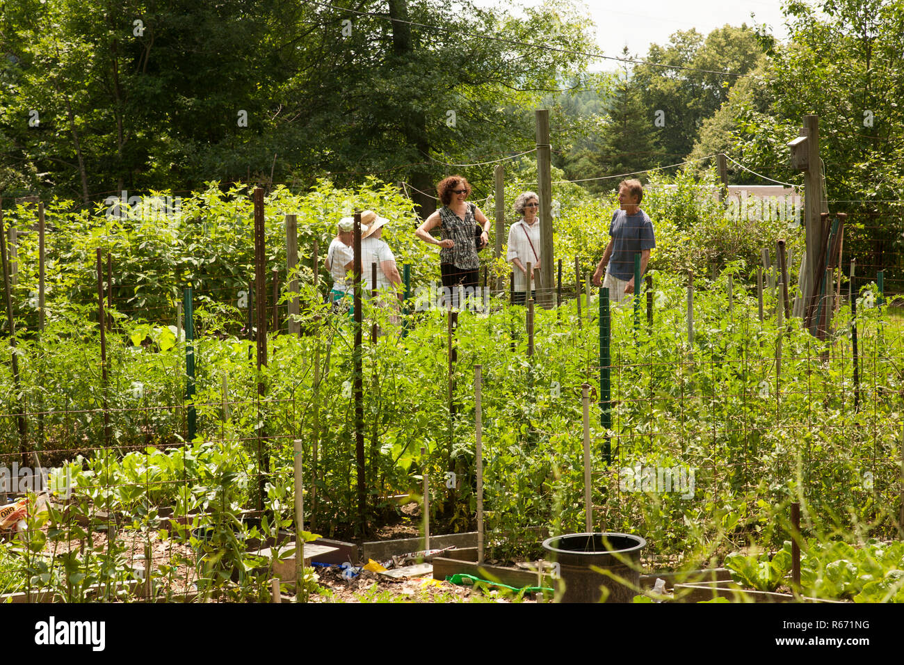 Garden club tour à Williamstown dans le Massachusetts. Banque D'Images