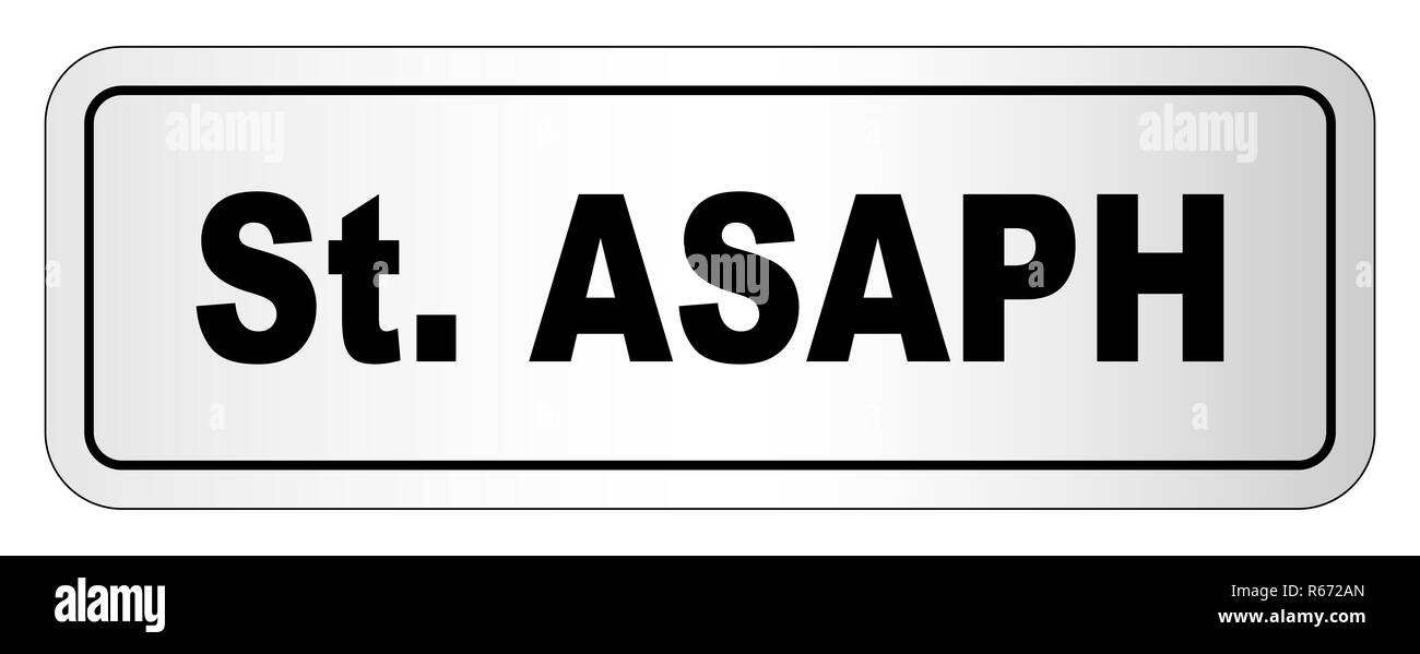 Saint Asaph Ville Plaque constructeur Banque D'Images